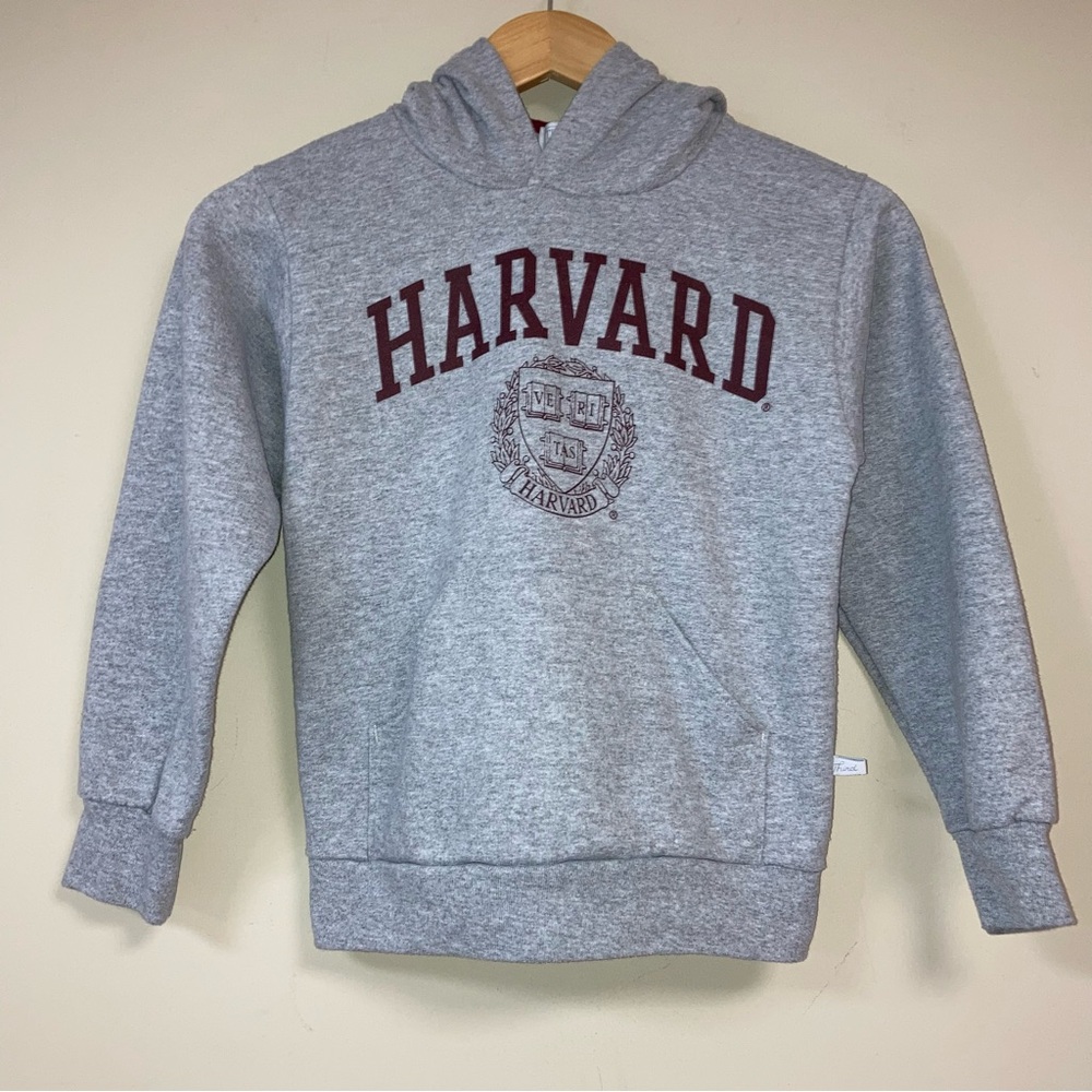 Harvard University Hoodie Youth Medium 10/12 SweatShirt Gray Pullover Collegiate